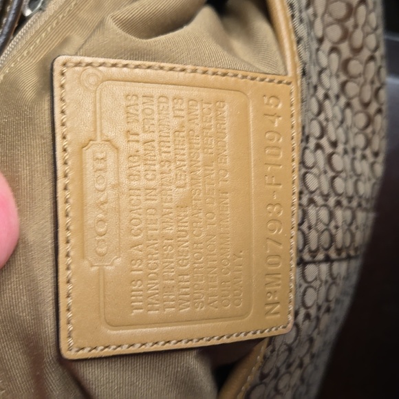 Coach Vintage Brown Monogram Handbag EUC - Picture 11 of 13